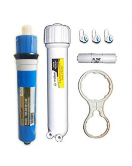 Wellon Gold Complete Membrane Replacement Kit with Membrane Housing + Spanner + FR for RO Water Purifier